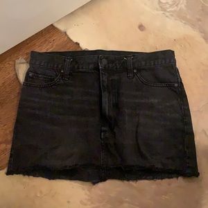Free People black denim skirt. Great condition